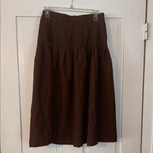 VTG TALBOTS Women’s 100% Wool Skirt Chocolate Brown A-Line Skirt USA Made 10 P